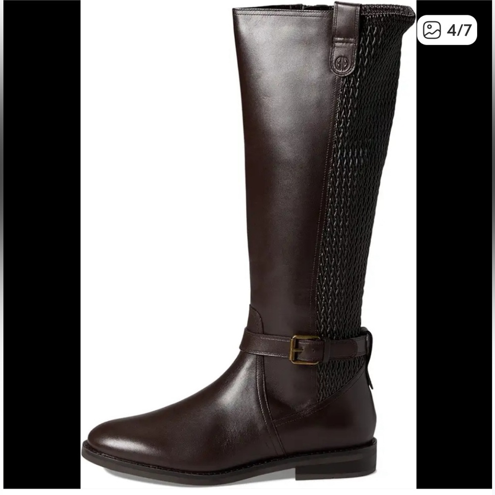 WORN ONCE - COLE HAAN CHOCOLATE BROWN BOOTS - Picture 2 of 12